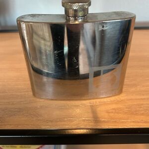 Stainless Steel Flask with Logo Buton vintage